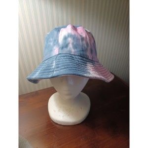 Tie Dye Pink Blue Bucket Hat One size 58cm 100% cotton